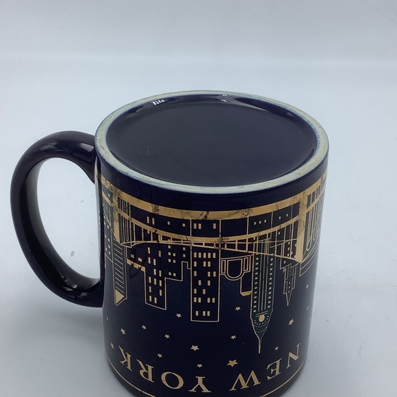 Torkia Cobalt Blue and Gold New York City Skyline Mug - Picture 9 of 10